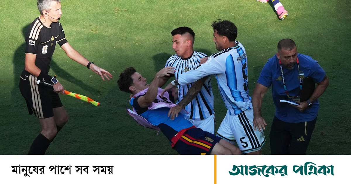 গলা চেপে ধরার ঘটনায় আর্জেন্টিনার ফুটবলারের লাল কার্ড বাতিল