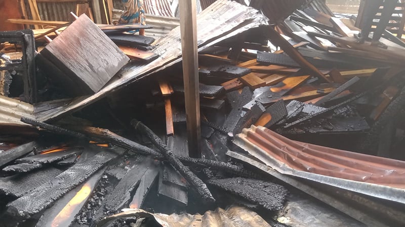 মৎস্য খামারিকে হত্যা, অভিযুক্তের বাড়িতে আগুন